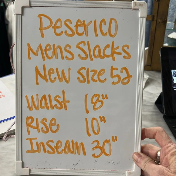 Men’s NWT Peserico Gray Trouser size 52/XL - Picture 8 of 12